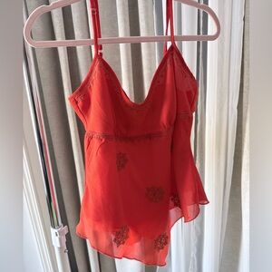 New York & Company Vibrant Red Top